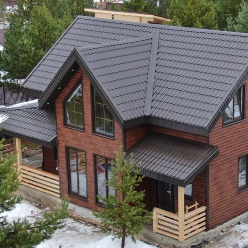 Профиль волновой Grand Line Classic 0,45 Drap Драп RR 32 темно-коричневый